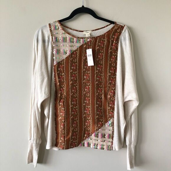 NWT-ANTHROPOLOGIE Sammi Sequined Top - Picture 4 of 12